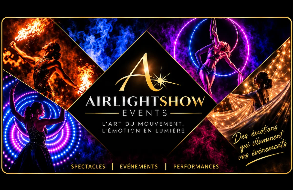 Recto de la carte de visite Airlightshow Events